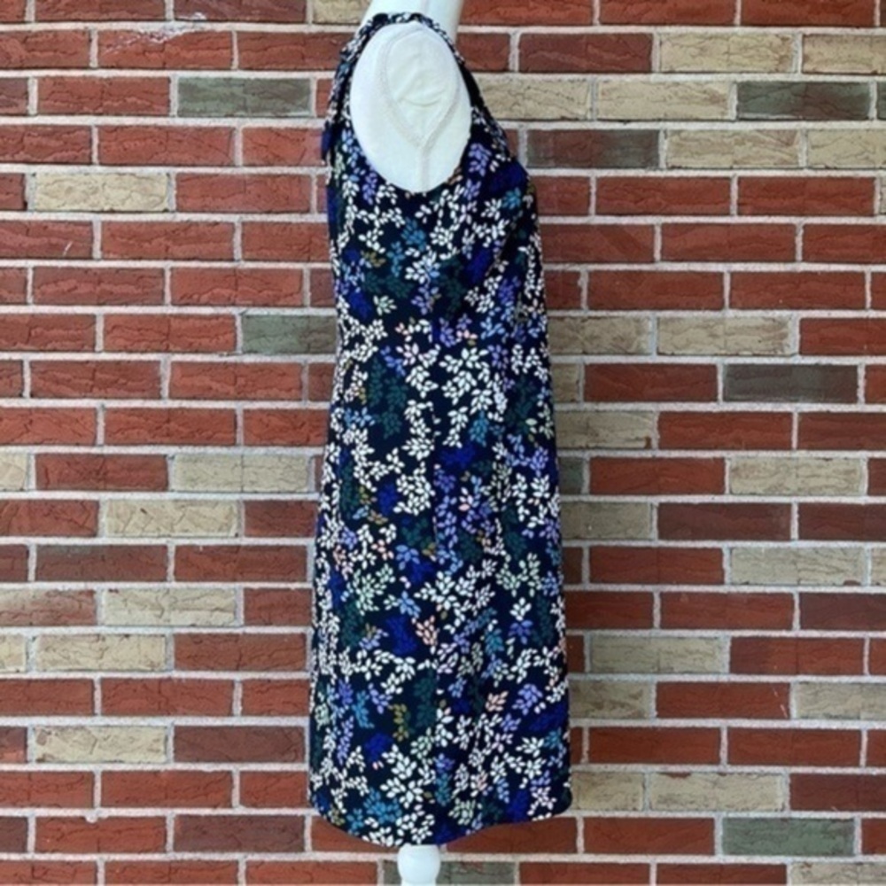 CAbi Cinco Floral Print Blue Multicolor Shift Dress 👗 - Picture 3 of 9